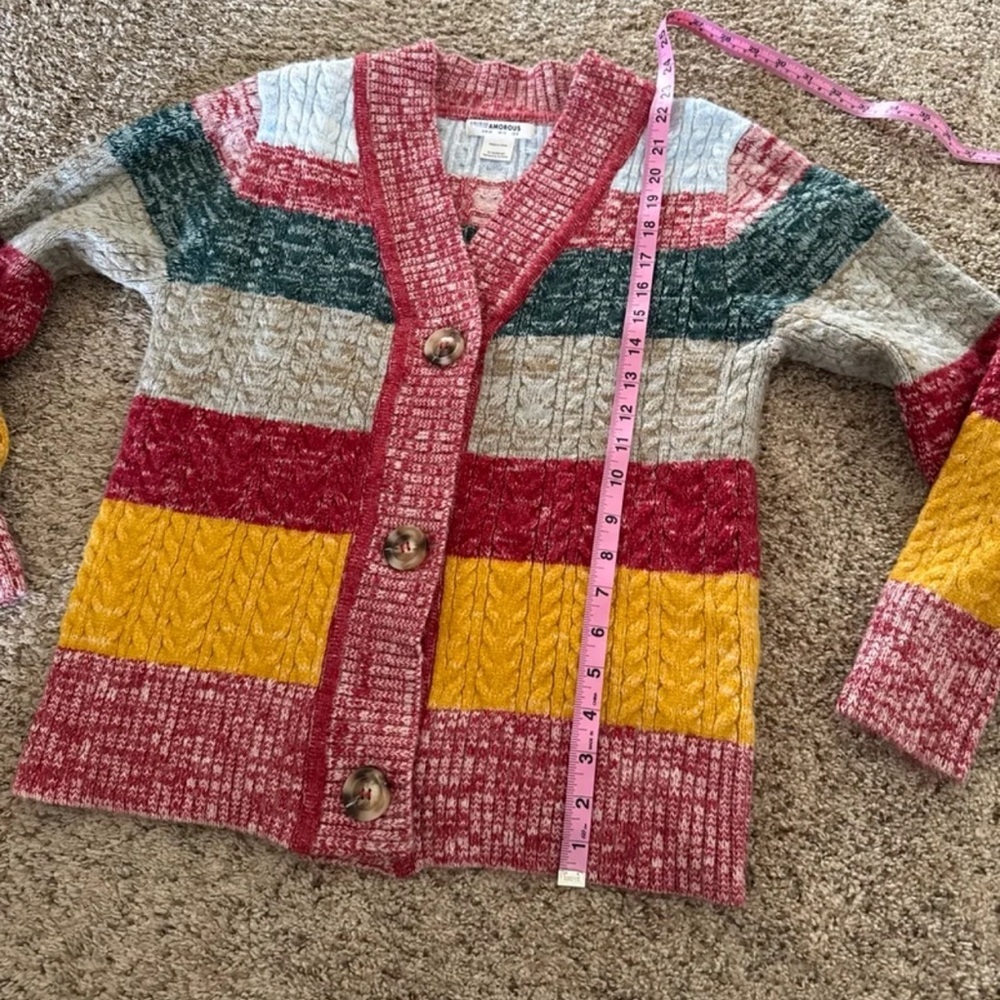 GLAMOROUS DARK RED MULTI MELANGE CARDIGAN
Size US 8 - Picture 12 of 12